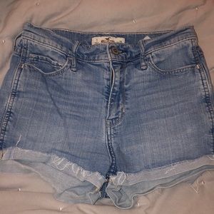 High waisted jean shorts